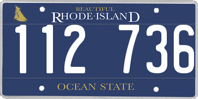 RI license plate 112736