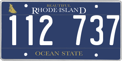 RI license plate 112737