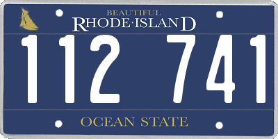 RI license plate 112741