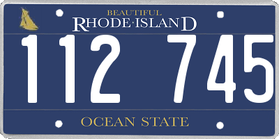 RI license plate 112745
