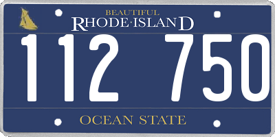 RI license plate 112750