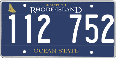 RI license plate 112752