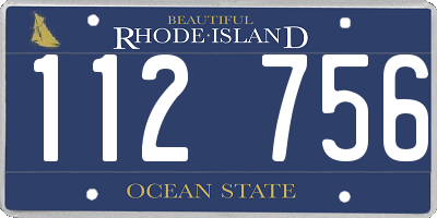 RI license plate 112756