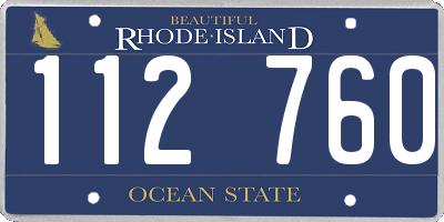 RI license plate 112760