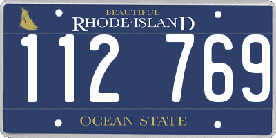 RI license plate 112769