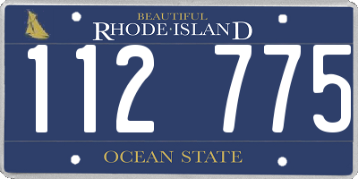 RI license plate 112775