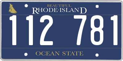 RI license plate 112781