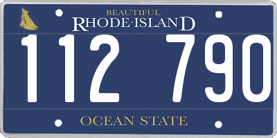 RI license plate 112790