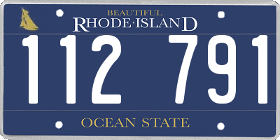 RI license plate 112791
