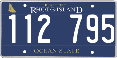 RI license plate 112795