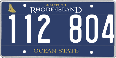 RI license plate 112804