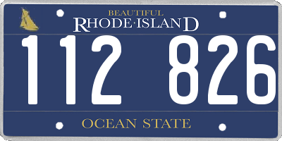 RI license plate 112826