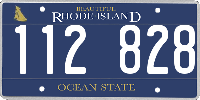 RI license plate 112828
