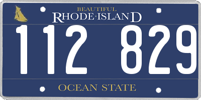 RI license plate 112829