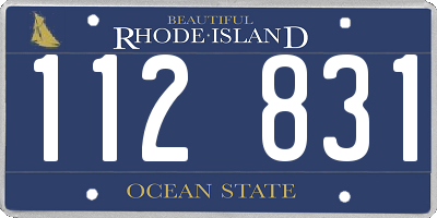 RI license plate 112831