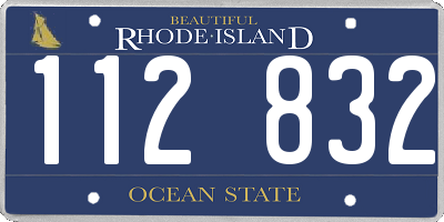 RI license plate 112832