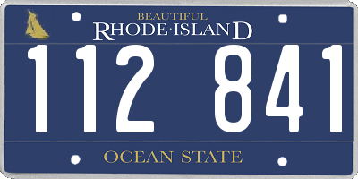 RI license plate 112841