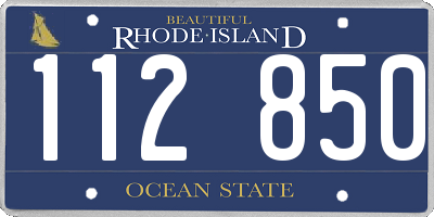 RI license plate 112850