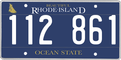RI license plate 112861