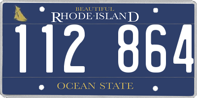RI license plate 112864