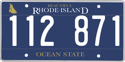 RI license plate 112871