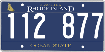 RI license plate 112877