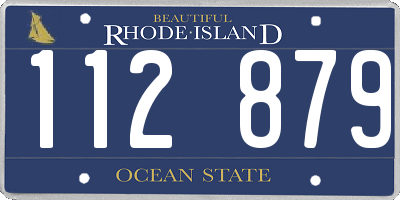 RI license plate 112879