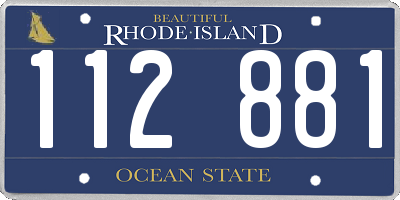 RI license plate 112881