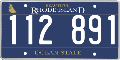 RI license plate 112891