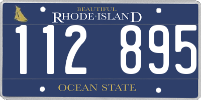 RI license plate 112895
