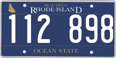 RI license plate 112898