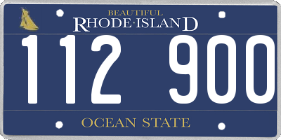 RI license plate 112900