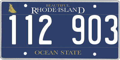 RI license plate 112903