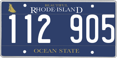 RI license plate 112905