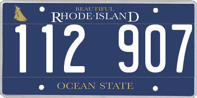 RI license plate 112907