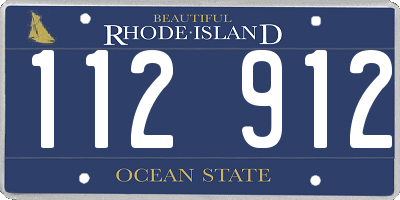 RI license plate 112912