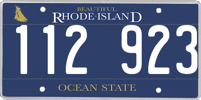 RI license plate 112923
