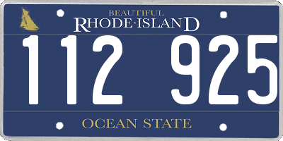 RI license plate 112925