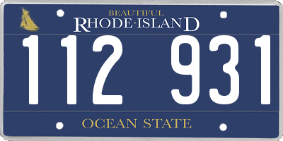 RI license plate 112931