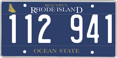 RI license plate 112941