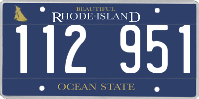 RI license plate 112951