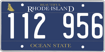 RI license plate 112956