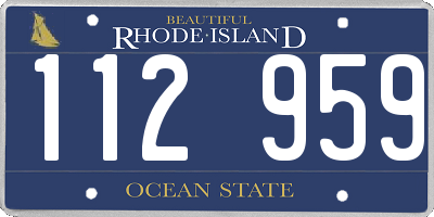 RI license plate 112959