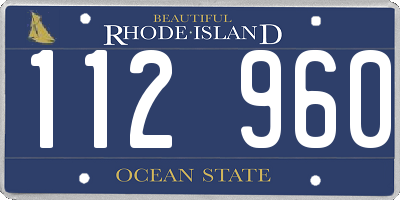 RI license plate 112960