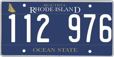 RI license plate 112976