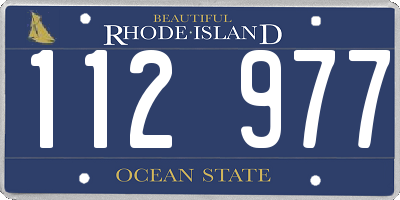 RI license plate 112977