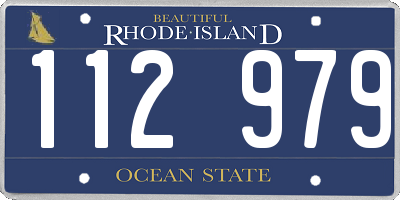 RI license plate 112979