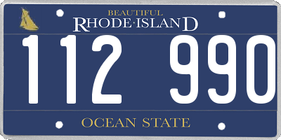 RI license plate 112990