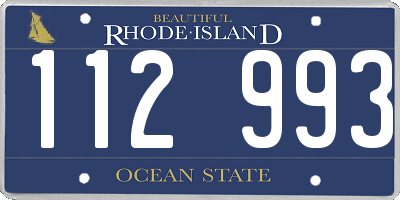RI license plate 112993