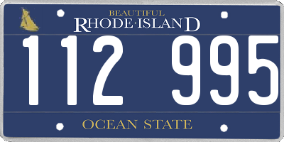 RI license plate 112995